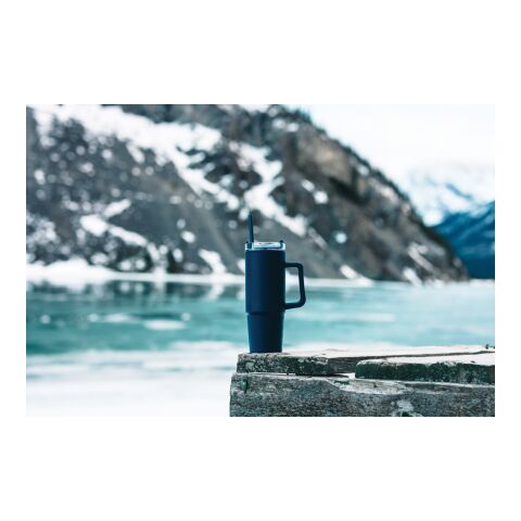 Tana RCS recyled plastic tumbler with handle 900ml French Navy | No Branding | not available | not available