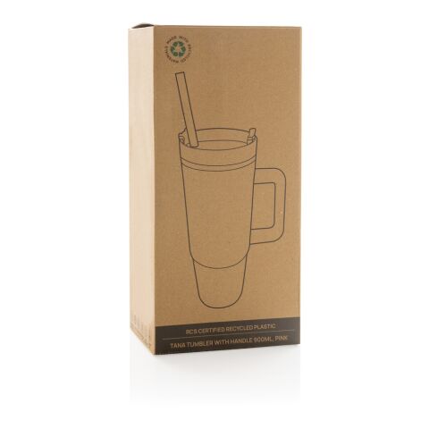 Tana RCS recyled plastic tumbler with handle 900ml pink | No Branding | not available | not available