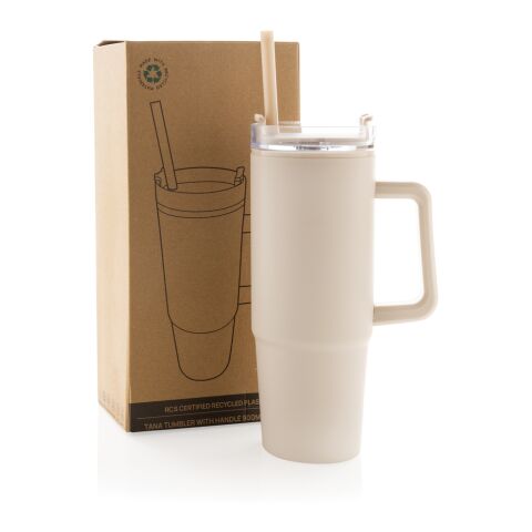Tana RCS recyled plastic tumbler with handle 900ml off white