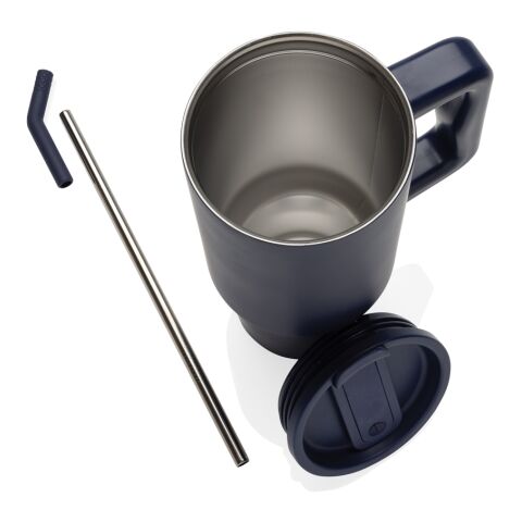 Embrace deluxe RCS recycled stainless steel tumbler 900ml navy | No Branding | not available | not available