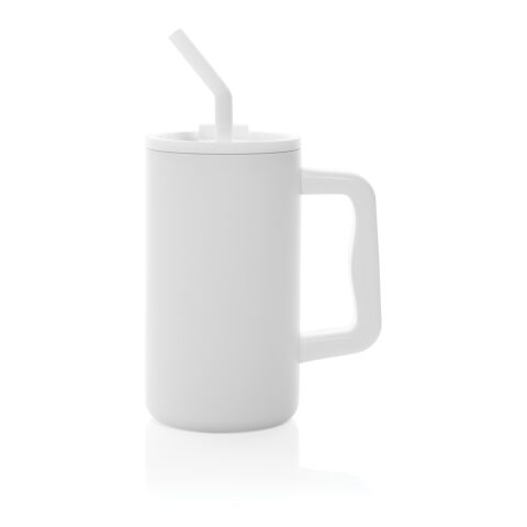 Cube RCS certified recycled steel mug 800ml white | No Branding | not available | not available