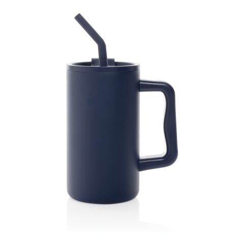 Cube RCS certified recycled steel mug 800ml navy | No Branding | not available | not available