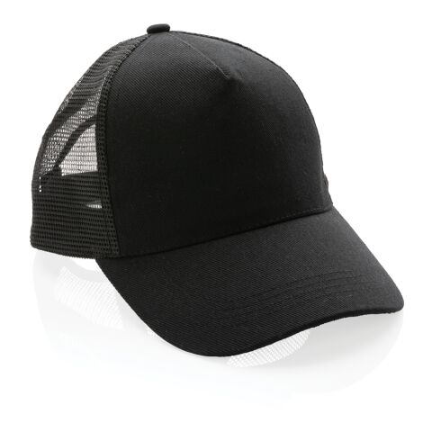 Impact AWARE™ Trucker Recycled Cotton 5 Panel Cap black