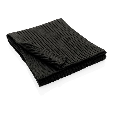 Impact AWARE™ Polylana® knitted scarf 180 x 25cm black | No Branding | not available | not available | not available