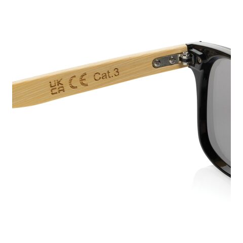 Prism RCS recycled plastic sunglasses with bamboo frame brown | No Branding | not available | not available