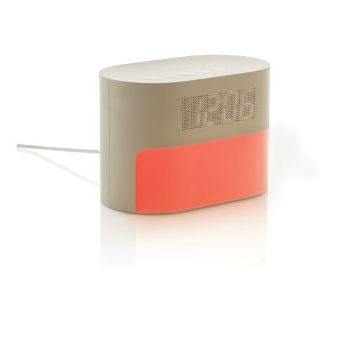 LumaRise RCS reycled plastic white noise alarm clock beige | No Branding | not available | not available