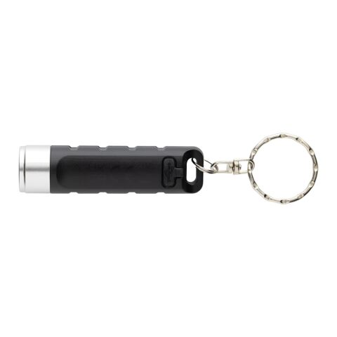 Globix RCS recycled plastic USB re-chargeable keychain torch black | No Branding | not available | not available