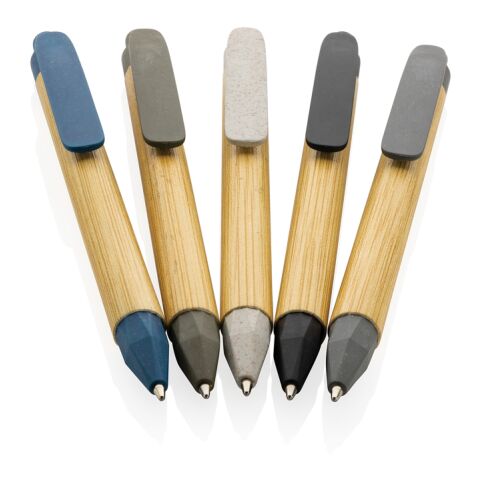 FSC®write responsible recycled paper barrel pen Charcoal Grey | No Branding | not available | not available