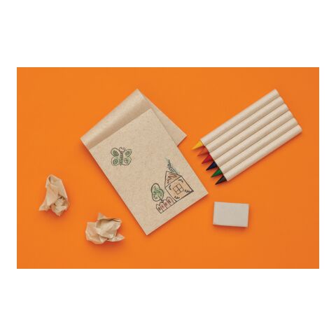 Micki GRS infinity 6pc colouring pencil set with notepad white | No Branding