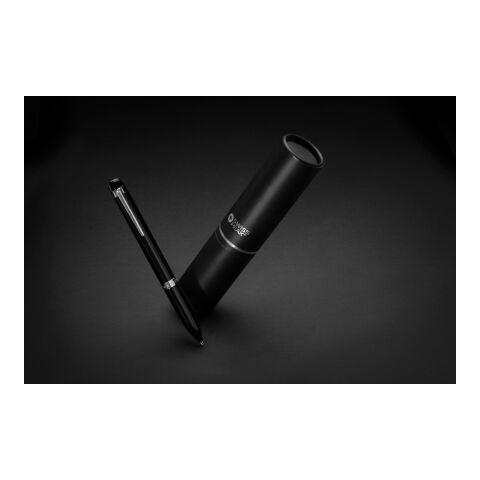 Swiss peak OSLO recycled stainless steel deluxe pen black