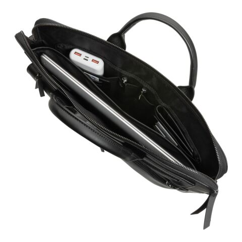 Swiss Peak GRS recycled PU 14 inch laptop bag black | No Branding | not available | not available