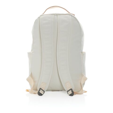 Impact AWARE™ 16 oz. recycled canvas backpack white