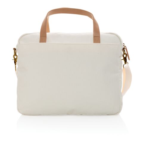 Impact AWARE™ 16 oz. recycled canvas laptop bag white | No Branding | not available | not available | not available