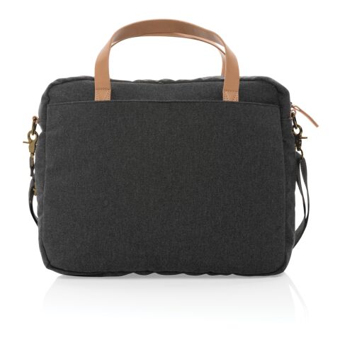 Impact AWARE™ 16 oz. recycled canvas laptop bag black | No Branding | not available | not available | not available