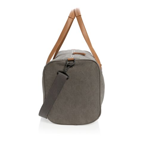Canvas travel/weekend bag PVC free grey | No Branding | not available | not available | not available