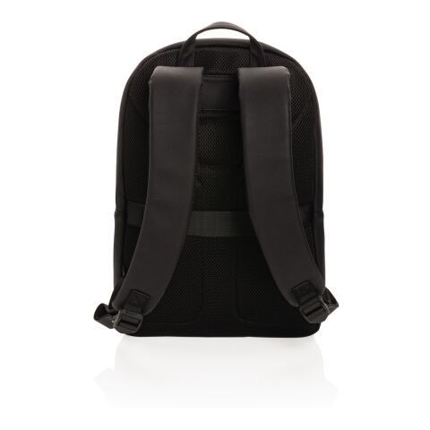 Swiss Peak deluxe vegan leather laptop backpack PVC free black | No Branding | not available | not available