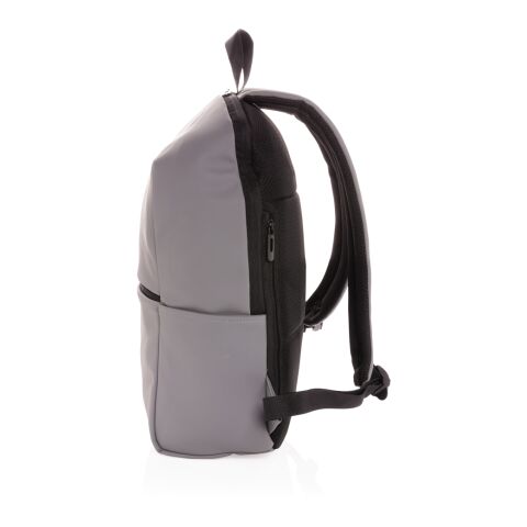Smooth PU 15.6&quot; Laptop Backpack grey | No Branding | not available | not available
