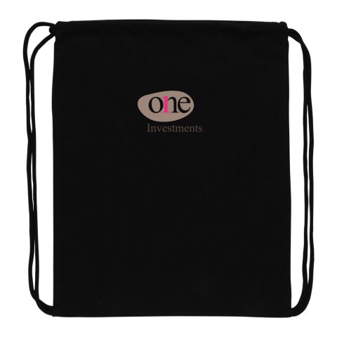 Impact AWARE™ Recycled cotton drawstring backpack 145g black | No Branding | not available | not available | not available