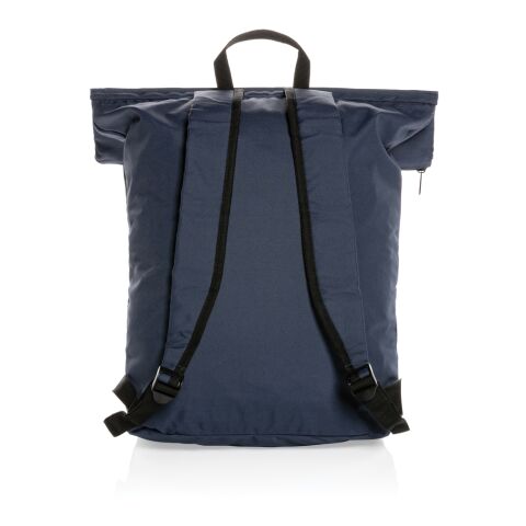 Dillon AWARE™ RPET lighweight foldable backpack navy | No Branding | not available | not available | not available