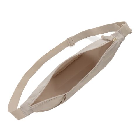 Crescent XL AWARE™ RPET half moon sling bag grey | No Branding | not available | not available | not available