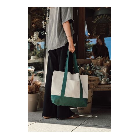 SHOP LOCAL AWARE™ recycled cotton 350gsm Tote bag green