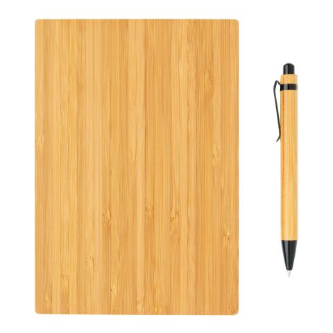 A5 Bamboo notebook &amp; pen set brown | No Branding | not available | not available