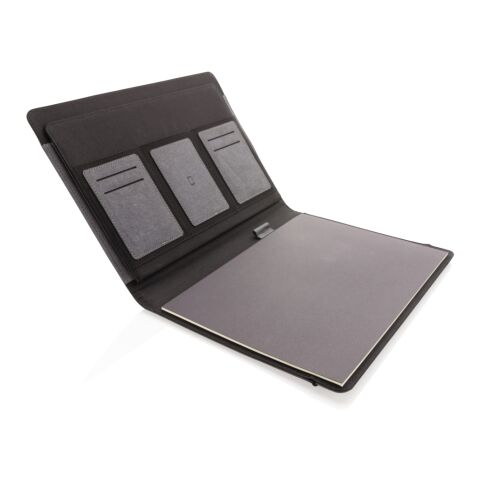 Recycled leather A4 portfolio grey | No Branding | not available | not available