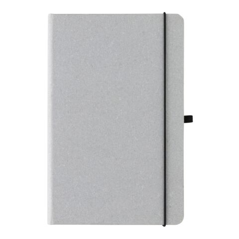 Recycled leather hardcover notebook A5 light grey | No Branding | not available | not available