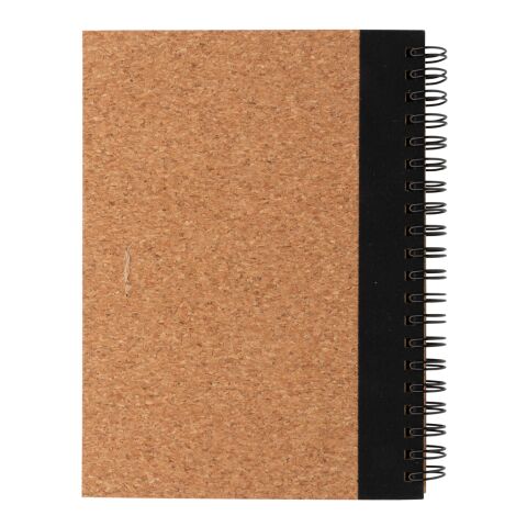 Cork spiral notebook with pen black | No Branding | not available | not available
