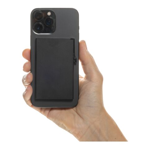 Standard aluminium RFID magnetic phone cardholder black | No Branding | not available | not available