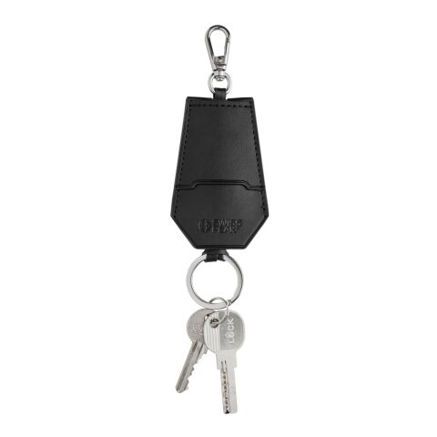 SP Tula RCS certified recycled PU key holder and pen set black | No Branding | not available | not available