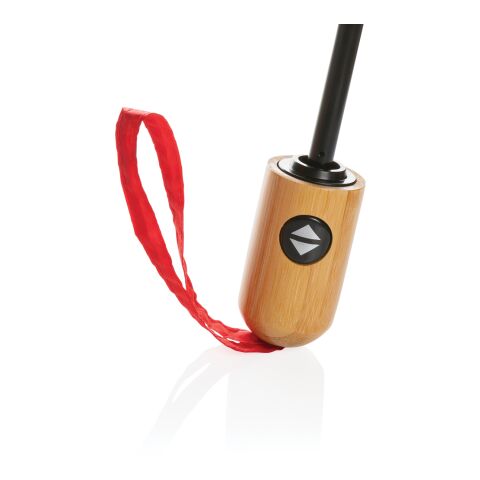 "21"" Impact AWARE™ RPET 190T bamboo auto open/close umbrell red | No Branding | not available | not available
