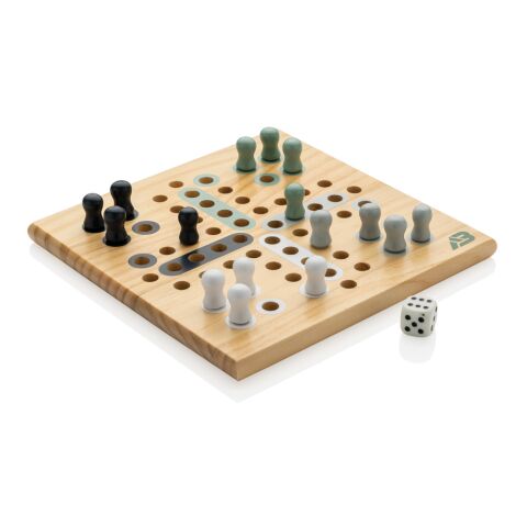 Claire wooden Ludo game brown | No Branding | not available | not available