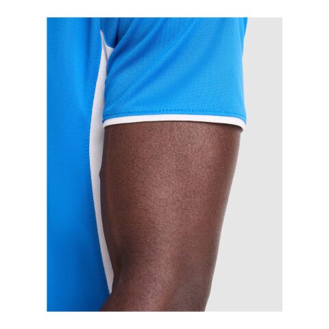 Montmelo short sleeve unisex sports polo Royal blue-White | XL