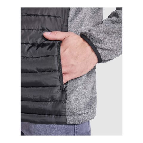 Minsk unisex hybrid insulated jacket Standard | Solid black-Heather black | 2XL | No Branding | not available | not available