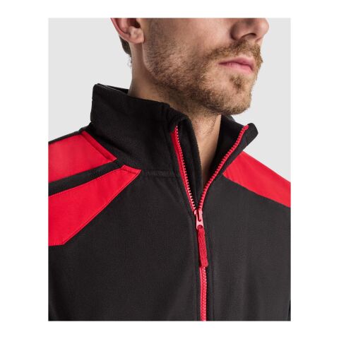 Terrano unisex microfleece jacket Standard | Solid black-Red | 3XL | No Branding | not available | not available