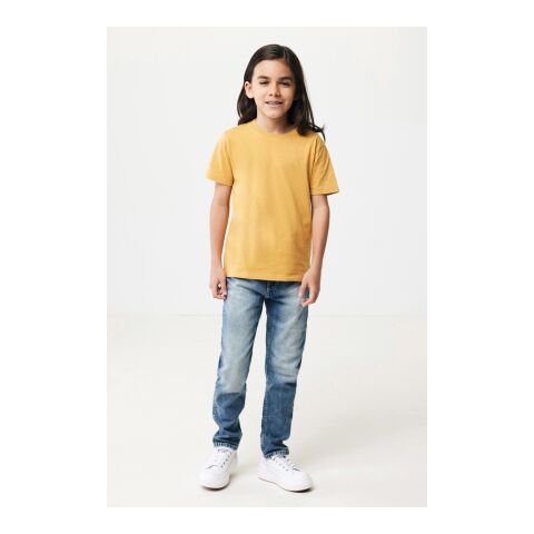 Iqoniq Koli kids recycled cotton t-shirt ochre yellow | 910