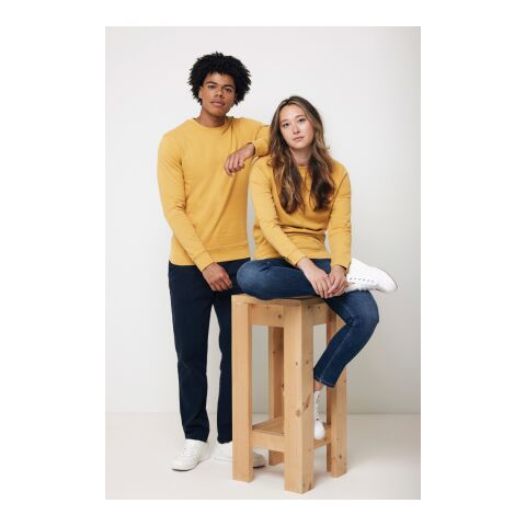 Iqoniq Zion recycled cotton crew neck ochre yellow | XS | No Branding | not available | not available | not available