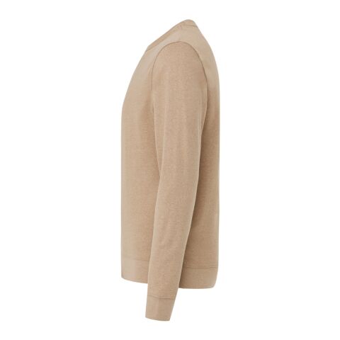 Iqoniq Denali recycled cotton crew neck undyed heather brown | XL