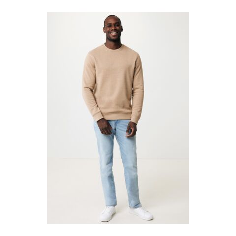 Iqoniq Denali recycled cotton crew neck undyed heather brown | XL | No Branding | not available | not available | not available