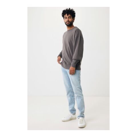 Iqoniq Kruger relaxed recycled cotton crew neck anthracite | M | No Branding | not available | not available | not available