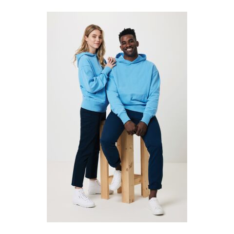 Iqoniq Yoho recycled cotton relaxed hoodie blue | XL | No Branding | not available | not available | not available