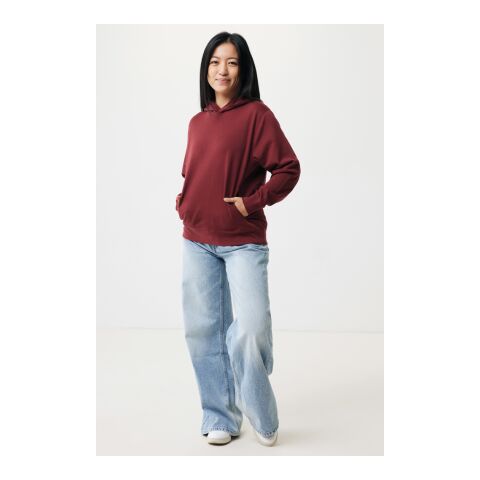 Iqoniq Yengo recycled cotton hoodie with sidepockets burgundy | M | No Branding | not available | not available | not available