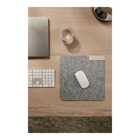 VINGA Albon GRS recycled felt mouse pad grey | No Branding | not available | not available