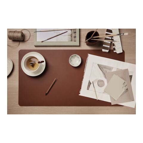 Timo PU RCS RPET desk pad brown | No Branding | not available | not available