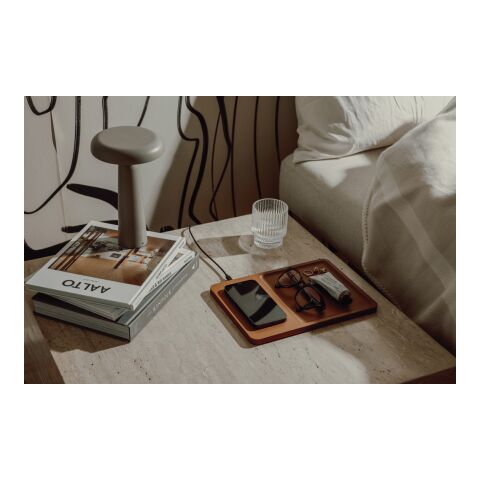 VINGA Timo RCS desk charger and accessory tray brown | No Branding | not available | not available
