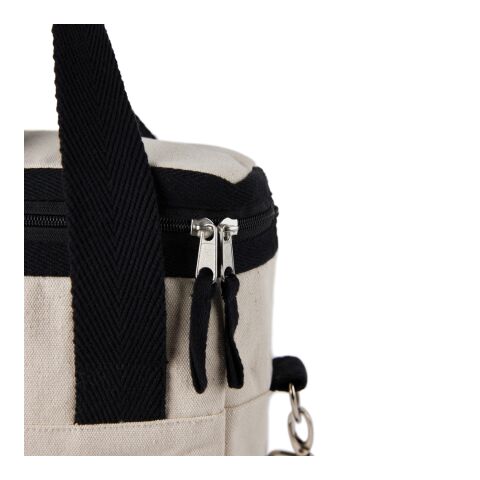 VINGA Volonne AWARE™ recycled canvas cooler tote bag off white-black | No Branding | not available | not available