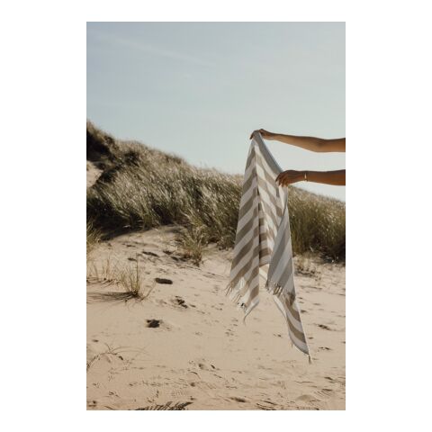 VINGA Ornos GRS recycled cotton hammam towel beige-white | No Branding | not available | not available | not available