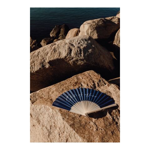 VINGA Out of office hand fan navy-white | No Branding | not available | not available
