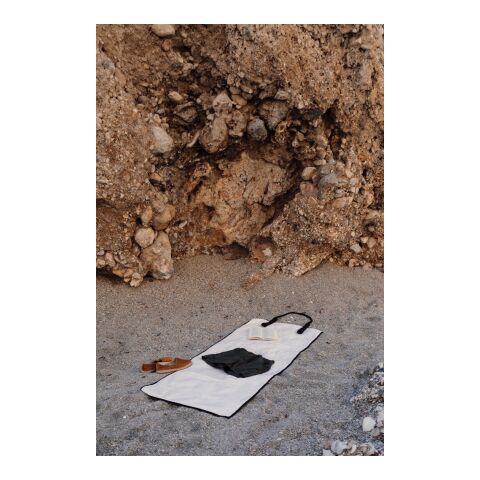 VINGA Volonne AWARE™ recycled canvas beach mat off white-black | No Branding | not available | not available | not available